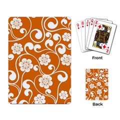 Orange Floral Walls  Playing Cards Single Design (rectangle) by ConteMonfreyShop