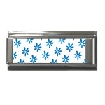 Little Blue Daisies  Superlink Italian Charm (9mm) Front