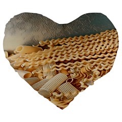 Pasta La Vista, Baby! - Italian Food Large 19  Premium Heart Shape Cushions by ConteMonfrey