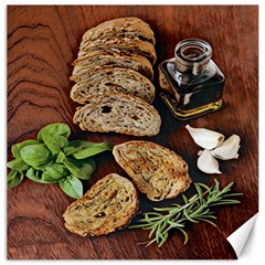 Oil, Basil, Garlic, Bread And Rosemary - Italian Food Canvas 20  X 20  by ConteMonfrey