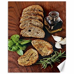 Oil, Basil, Garlic, Bread And Rosemary - Italian Food Canvas 11  X 14  by ConteMonfrey