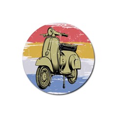 I`m Waiting On My Vespa Rubber Round Coaster (4 Pack) by ConteMonfrey
