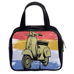 I`m Waiting On My Vespa Classic Handbag (two Sides) by ConteMonfrey