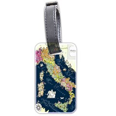 Map Italy Blue  Luggage Tag (two Sides) by ConteMonfreyShop