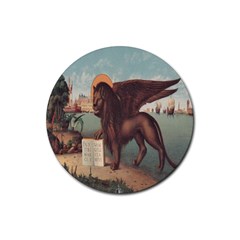 Lion Of Venice, Italy Rubber Coaster (round) by ConteMonfrey