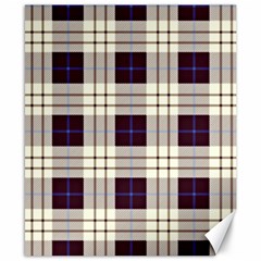 Gray, Purple And Blue Plaids Canvas 8  X 10 