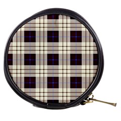 Gray, Purple And Blue Plaids Mini Makeup Bag