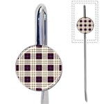 Gray, purple and blue plaids Book Mark Front