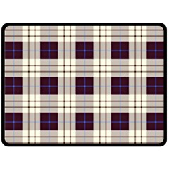 Gray, Purple And Blue Plaids Fleece Blanket (large) 