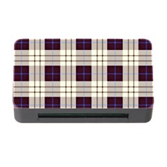 Gray, Purple And Blue Plaids Memory Card Reader With Cf
