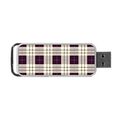 Gray, Purple And Blue Plaids Portable Usb Flash (two Sides)