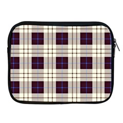 Gray, Purple And Blue Plaids Apple Ipad 2/3/4 Zipper Cases