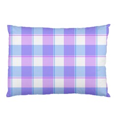 Cotton Candy Plaids - Blue, Pink, White Pillow Case