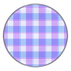 Cotton Candy Plaids - Blue, Pink, White Wireless Charger by ConteMonfrey