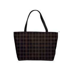 Brown And Black Small Plaids Classic Shoulder Handbag by ConteMonfrey