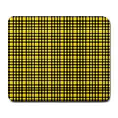 Yellow Small Plaids Large Mousepads by ConteMonfrey