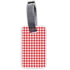 Straight Red White Small Plaids Luggage Tag (one Side) by ConteMonfrey