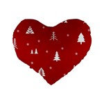 Abstract-cute-christmas Seamless Standard 16  Premium Heart Shape Cushions Back