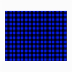 Neon Blue And Black Plaids Small Glasses Cloth by ConteMonfrey