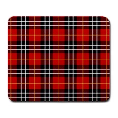 Black, White And Red Classic Plaids Large Mousepads by ConteMonfrey