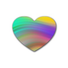 Background-rainbow Rubber Heart Coaster (4 Pack) by nateshop