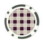 Purple, blue and white plaids Poker Chip Card Guard