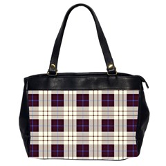 Purple, Blue And White Plaids Oversize Office Handbag (2 Sides) by ConteMonfrey