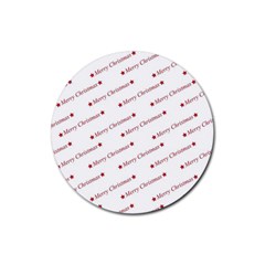 Christmas Cute Rubber Round Coaster (4 Pack) by nateshop