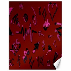 Doodles Maroon Canvas 12  X 16  by nateshop