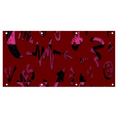 Doodles Maroon Banner And Sign 8  X 4 