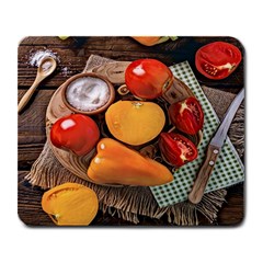 Tomatoes And Bell Pepper - Italian Food Large Mousepads by ConteMonfrey