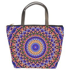 Mandala Kaleidoscope Background Bucket Bag by Wegoenart
