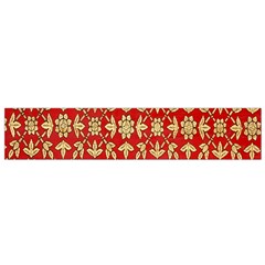 Gold-red Flower Small Flano Scarf by nateshop