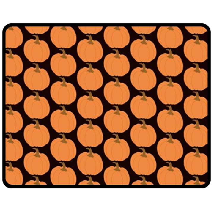 Black And Orange Pumpkin Double Sided Fleece Blanket (Medium) 