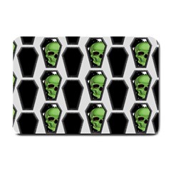 Coffins And Skulls - Modern Halloween Decor  Small Doormat  by ConteMonfrey