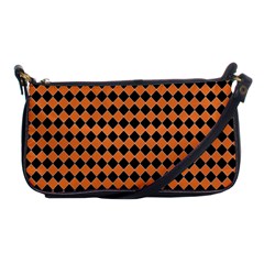 Halloween Black Orange Plaids Shoulder Clutch Bag by ConteMonfrey