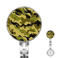 Army Camouflage Texture Stainless Steel Nurses Watch by nateshop