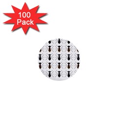 Ant Insect Pattern Cartoon Ants 1  Mini Buttons (100 Pack)  by Ravend