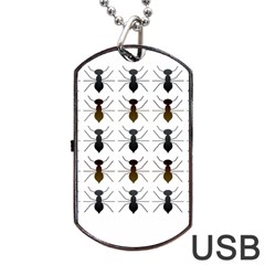 Ant Insect Pattern Cartoon Ants Dog Tag Usb Flash (two Sides) by Ravend