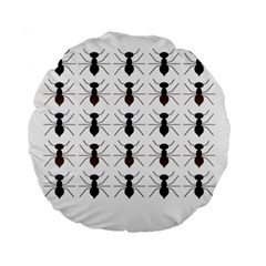 Ant Insect Pattern Cartoon Ants Standard 15  Premium Flano Round Cushions by Ravend