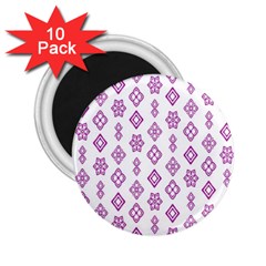 Geometric Pattern Purple Pattern 2 25  Magnets (10 Pack) 