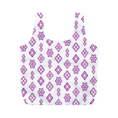 Geometric Pattern Purple Pattern Full Print Recycle Bag (m)