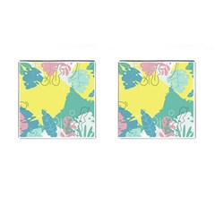 Plants Leaves Border Frame Cufflinks (square)