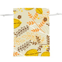 Leaves Flowers Background Wallpaper  Lightweight Drawstring Pouch (xl)