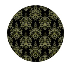 Black And Green Ornament Damask Vintage Mini Round Pill Box (pack Of 3) by ConteMonfrey