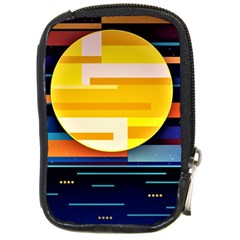 Background Abstract Horizon Compact Camera Leather Case by Wegoenart