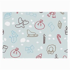 Winter Pattern Background Element Large Glasses Cloth