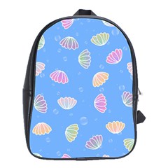 Seashell Clam Pattern Art Design School Bag (large)