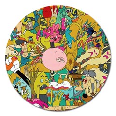 Cartoon Wallpapers Magnet 5  (round)