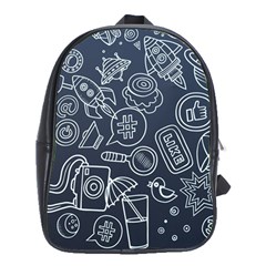 Internet Planet Drink Computer School Bag (xl) by Wegoenart